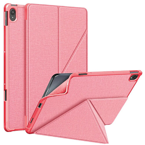 Etui en PU avec support origami rose pour votre Lenovo Tab P11 2020 11 pouces TB-J606F