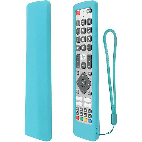 SANAG Housse Coque En Silicone Pour Sharp Aquos Tv Telecommande Shw/Rmc/0133 Shwrmc0133, Etui De Protection Pour Sharp Tv Telecommande, Antiderapage, Antisismique, Lavable-Glow Blue