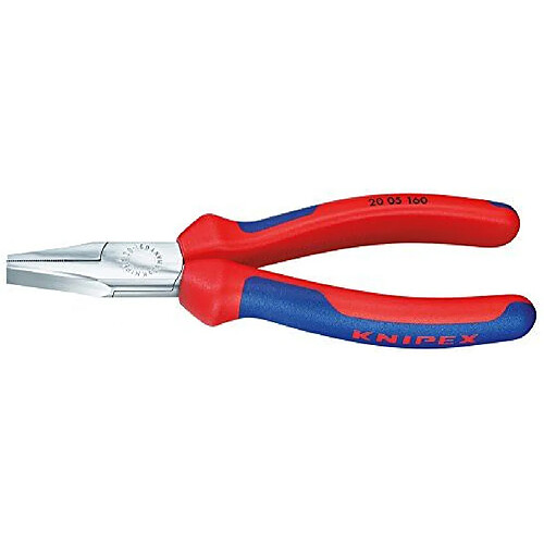 KNIPEX 20 05 160 Pince à becs plats chromée avec gaines bi-matière 160 mm