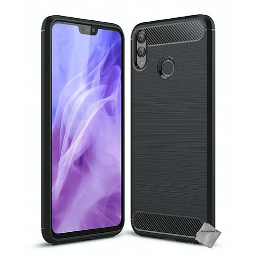 Htdmobiles Coque silicone gel carbone pour Huawei Honor 8X + verre trempe - NOIR