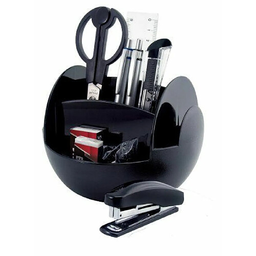 Pavo Pot multifonctions rotatif 6 cases livré avec 9 produits diamètre 15 cm hauteur 11 cm Noir