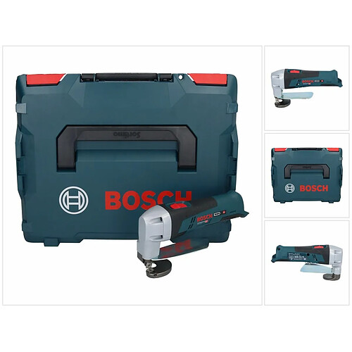 Bosch GSC 12V-13 Cisaille à tôle sans fil 12V + Coffret de transport L-BOXX ( 060192610A ) - sans Batterie, sans Chargeur