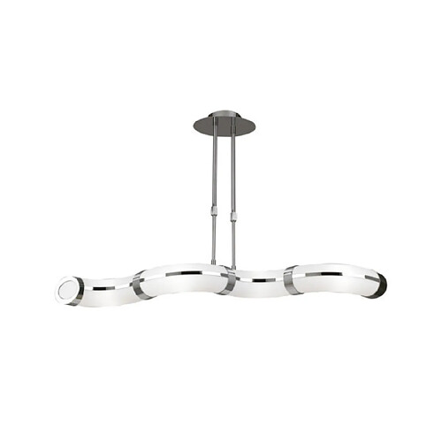 Luminaire Center Plafonnier Guss Blanc, Chrome poli