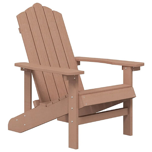 Maison Chic Chaise Adirondack de jardin - Fauteuil d'extérieur PEHD Marron -MN75618