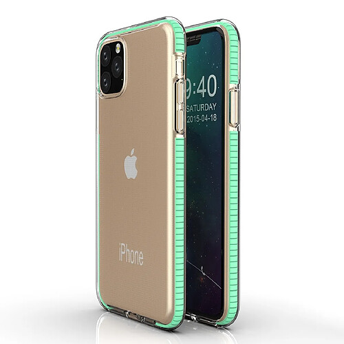 Wewoo Coque Souple Pour iPhone 11 Pro TPU Housse de protection bicolore antichute vert menthe