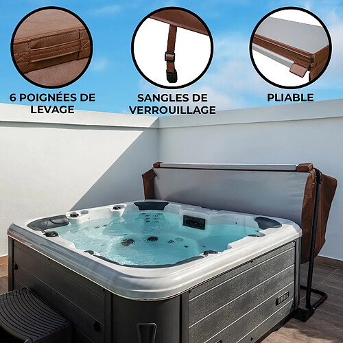 Monstershop Couverture de Jacuzzi 2.2m - Marron