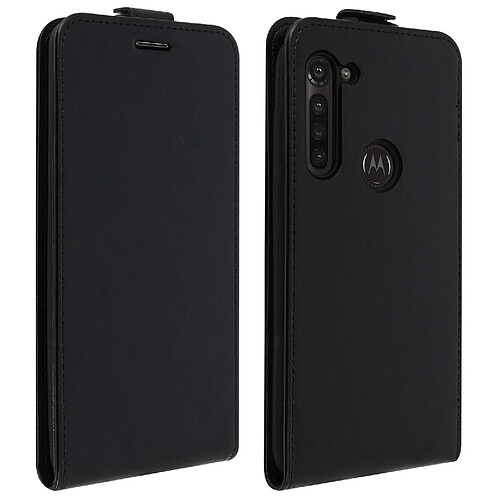 Avizar Étui Motorola Moto G8 Power Housse Clapet Vertical Protection Porte-carte Noir