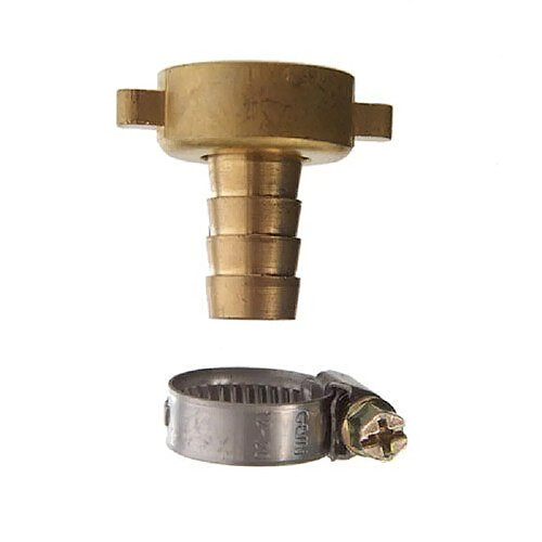 Cornat TEC308101 Raccord cannelé en laiton pour tuyau avec collier 3/4"