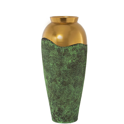 Vase Alexandra House Living Vert Doré Céramique 25 x 25 x 59 cm