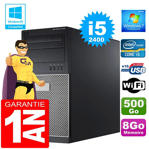 PC Tour DELL 7010 Core I5-2400 Ram 8Go Disque 500 Go Graveur DVD Wifi W7 · Occasion