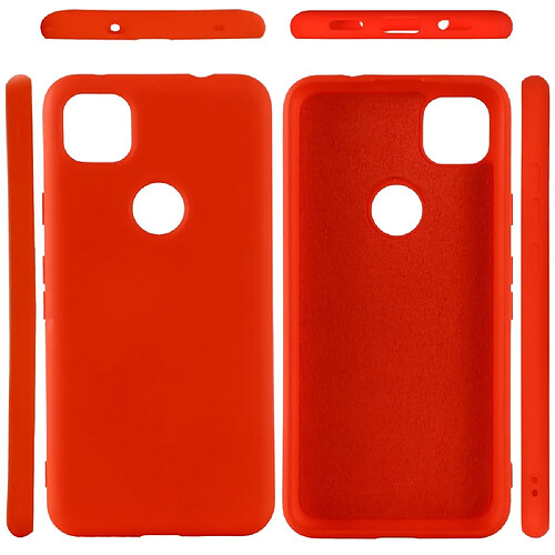 Coque en silicone liquide souple rouge pour votre Google Pixel 4a