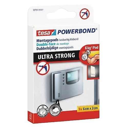 Coussinets Ultra résistant, 9 x 0,06 M?: 20 mm - Tesa 55790–00001–00 Powerbond (Par 15)