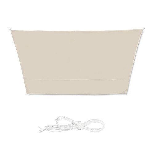 Relaxdays Voile d?ombrage trapèze diffuseur d?Ombre Protection Soleil Balcon Jardin UV 3x4x2x2 Toile imperméable, Beige, 3 x 4 x 2 x 2 m