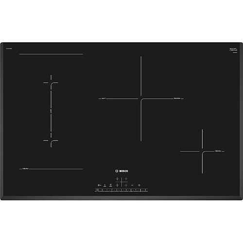 Bosch Serie 6 PVS851FC5Z plaque Noir Intégré (placement) 80 cm Plaque avec zone à induction 4 zone(s)