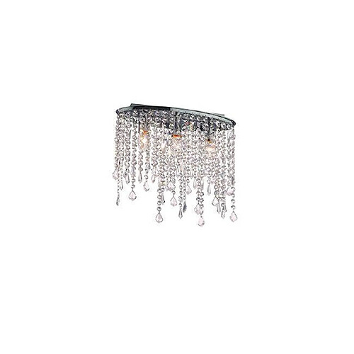 Ideal Lux Plafonnier Design Rain Chrome 3 ampoules 36cm