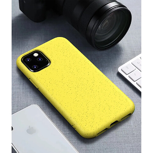 Wewoo Coque Souple Matériel de paille antichoc Starry Series + Etui de protection en TPU pour iPhone 11 Jaune