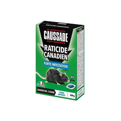 CAUSSADE CARPT400 Souris & Rats - Pat ?appât Forte Infestation - 150 g Cau