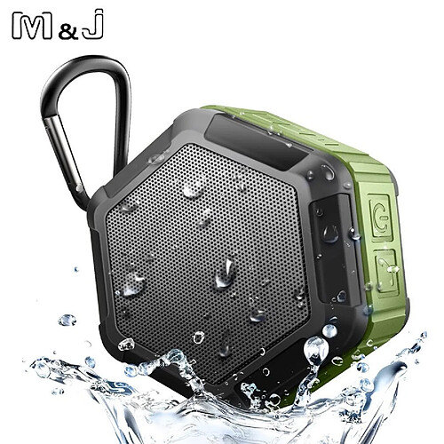 Universal Haut-parleur Bluetooth étanche Subwoofer Puissant mini haut-parleur portable sans fil pour les téléphones portables extérieurs Travail dans l'eau | Haut-parleurs portables (vert)