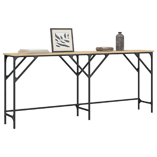 vidaXL Table console chêne sonoma 180x29x75 cm bois d'ingénierie