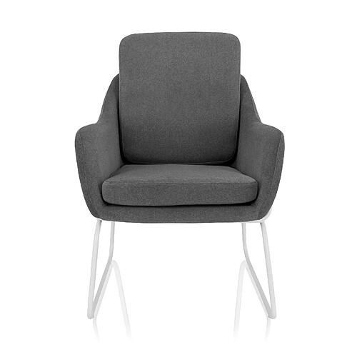 Fauteuil Lounge / fauteuil relax LAGUNO W tissu gris foncé 1 place hjh OFFICE