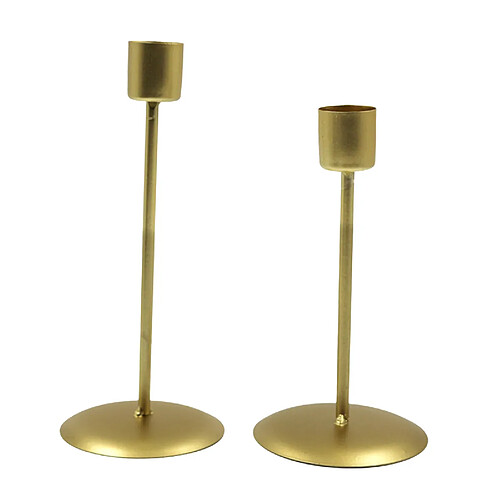 2x Bougeoir Taper Candlestick Table Centerpiece Dîner Ornement Noir