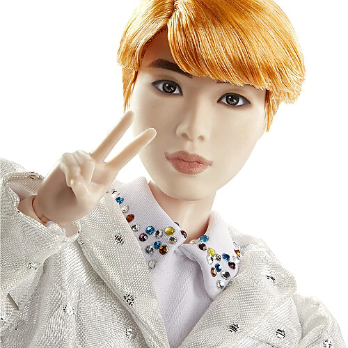 BTS x Mattel poupée Prestige Jin, à l?effigie du membre du groupe de K-pop en tenue de scène, figurine à collectionner, GKC98