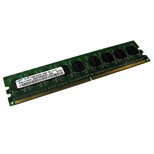 512Mo Ram Barrette Mémoire SAMSUNG M378T6553EZS-CE6 DDR2 PC2-5300U 667Mhz CL5 · Occasion