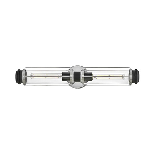 Elstead Lighting Applique murale extérieur Masthead Verre transparent,acier Noir, Chrome poli