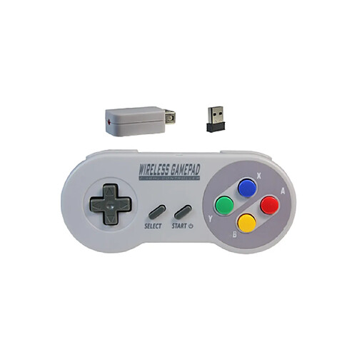 YP Select Manette sans fil rechargeable pour bouton multi Snes / Sfc Classic Edition