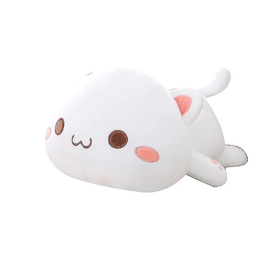 Universal 50 cm couché chat jouet en peluche mignon peluche en peluche de chat poupée cariot animé coussin coussin dons blanc