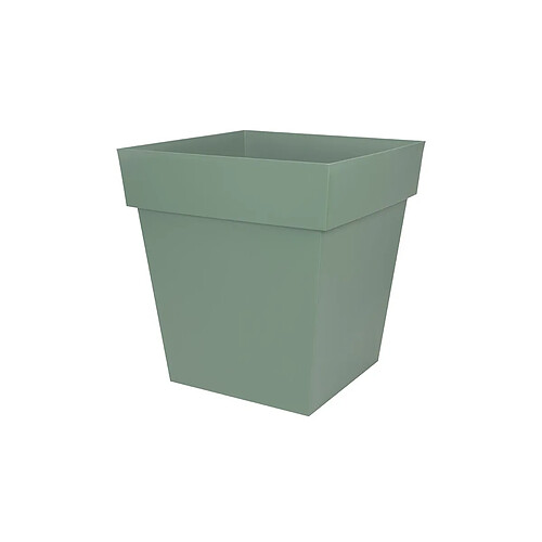 Pot de fleur carré Toscane 49,5 x H.52,5 cm - Vert laurier - Eda