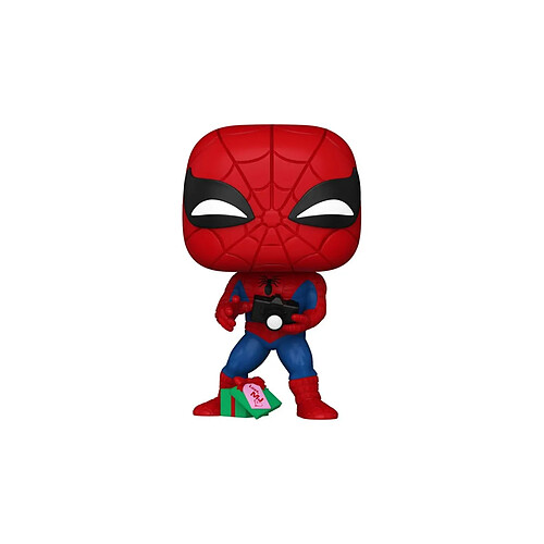 Funko Marvel - Figurine POP! Holiday Spiderman w/Open gift 9 cm