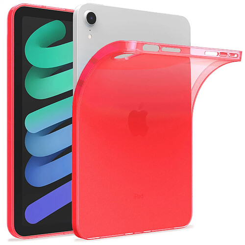 OKULI Transparent Étui Silicone Coque Housse Case Cover pour Apple iPad Mini 6 (2021) en Rouge