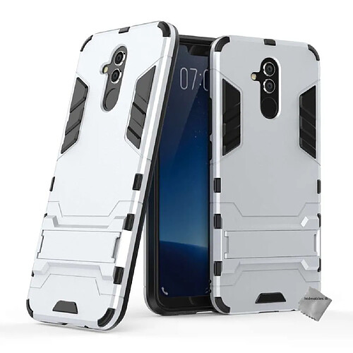 Htdmobiles Coque rigide anti choc pour Huawei Mate 20 Lite + film ecran - ARGENT