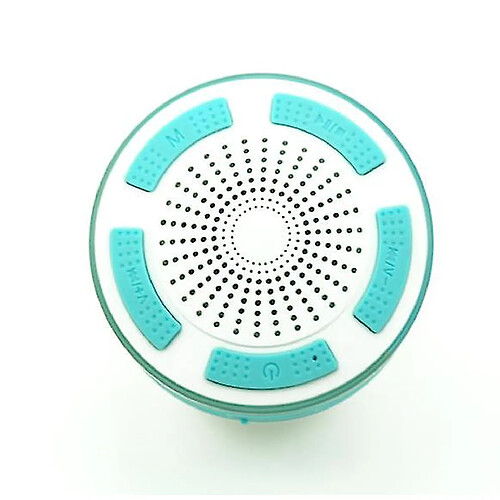 Universal Haut-parleur YH-Shower, IPX7 Bluetooth étanche Bluetooth en haut-parleur de douche sans fil avec un son haute définition, subwoofer, radio FM (blanc bleu clair)