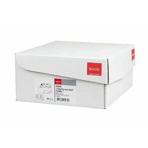 Elco 60296 Boite de 500 enveloppes sans fenêtre Format C5/6 Blanc