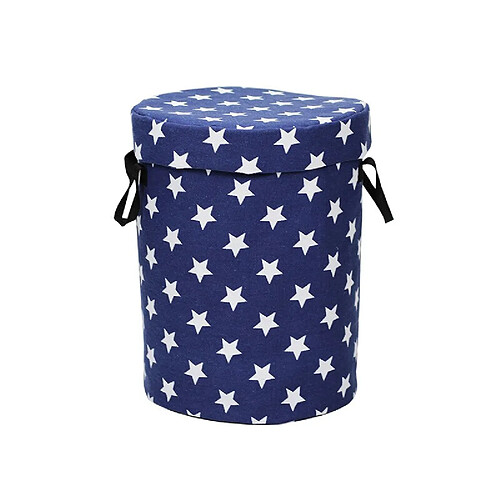 Universal Sac de rangement en toile de tonneaux ronds Jouets pour enfants Petite maison Anti-poussière Magasin Sac Organisateur | Sac de rangement (bleu)