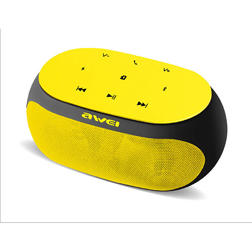 Universal Haut-parleur BluetoothHaut-parleur portableHaut-parleur portableHaut-parleur extérieur sans filSon stéréo Carte FM TF Subwoofer | Subwoofer (noir et jaune)