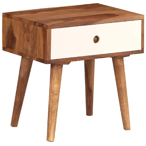 vidaXL Table de chevet Bois massif de Sesham 45 x 30 x 45 cm