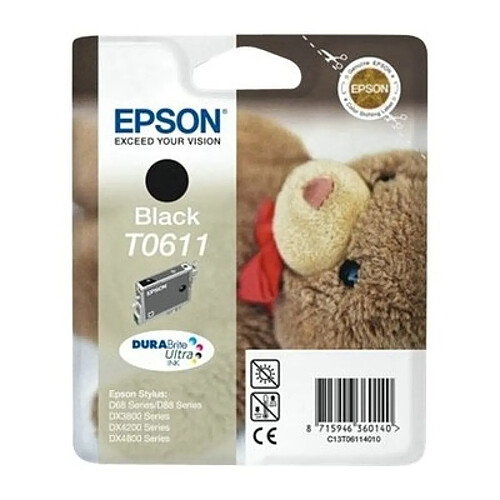 Epson Ourson Cartouche Noir C13T06114010 (T0611)