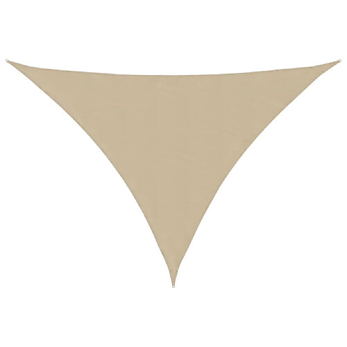 ComfortXL Voile De Parasol Tissu Oxford Triangulaire 3,5x3,5x4,9 M Beige