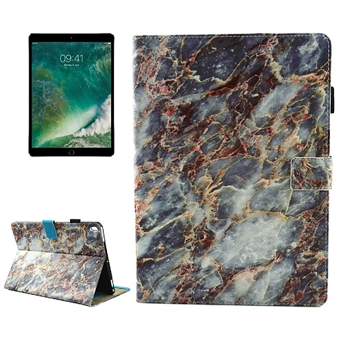 Wewoo Smart Cover marron pour iPad Pro 10.5 pouces Marbre Motif Horizontal Étui de protection en cuir flip avec porte-cartes et fentes cartes portefeuille fente stylo veille / réveil