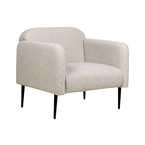 Beliani Fauteuil STOUBY Lin Taupe