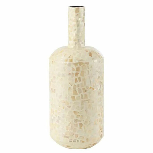 Paris Prix Vase Bouteille Motif Mosaïque Nuye 54cm Ivoire