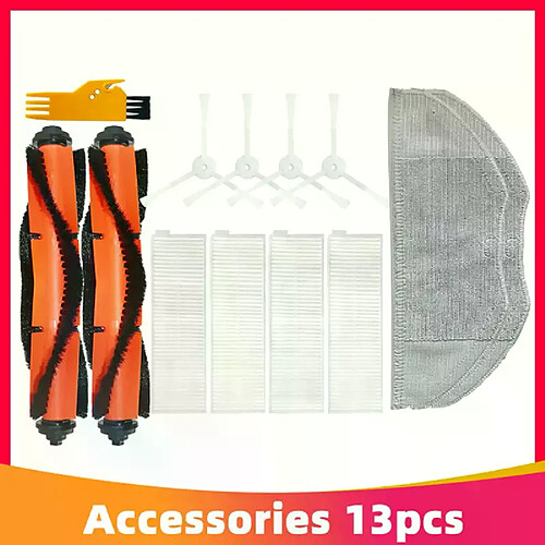 Accessoires pour aspirateur Robot Xiaomi Mijia G1, 13 pièces, brosses principales, brosse latérale, filtres, chiffon de nettoyage