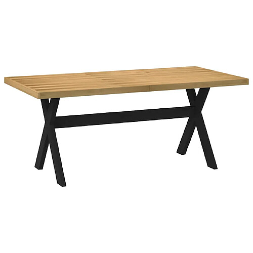 vidaXL Table à manger NOAIN pieds en forme de X 180x90x75cm massif pin