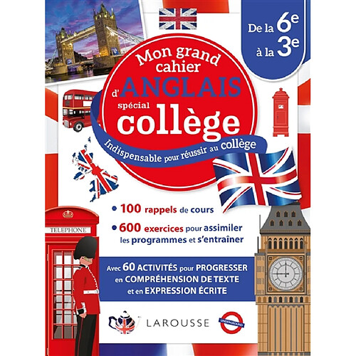 Mon grand cahier d'anglais spécial collège : de la 6e à la 3e · Occasion