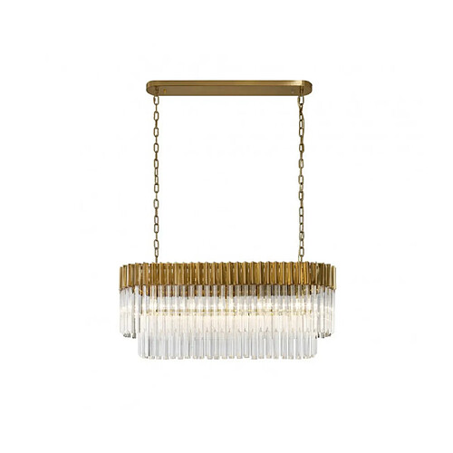 Luminaire Center Suspension 5 ampoules Laiton