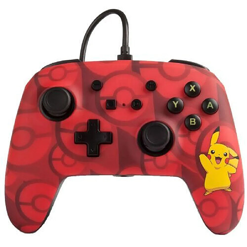 Mannette de jeu filaire PowerA Pikachu Rouge pour Nintendo Switch