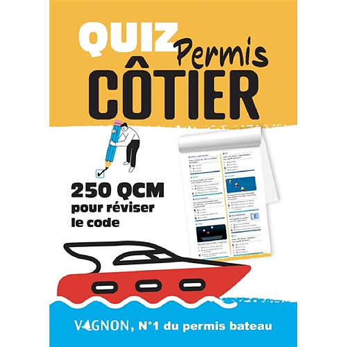 Bloc quiz permis côtier : 250 QCM pour tester vos connaissances · Occasion